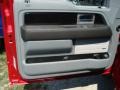 Platinum Steel Gray/Black Leather Door Panel Photo for 2012 Ford F150 #69687441