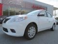 2012 Fresh Powder White Nissan Versa 1.6 SV Sedan  photo #1