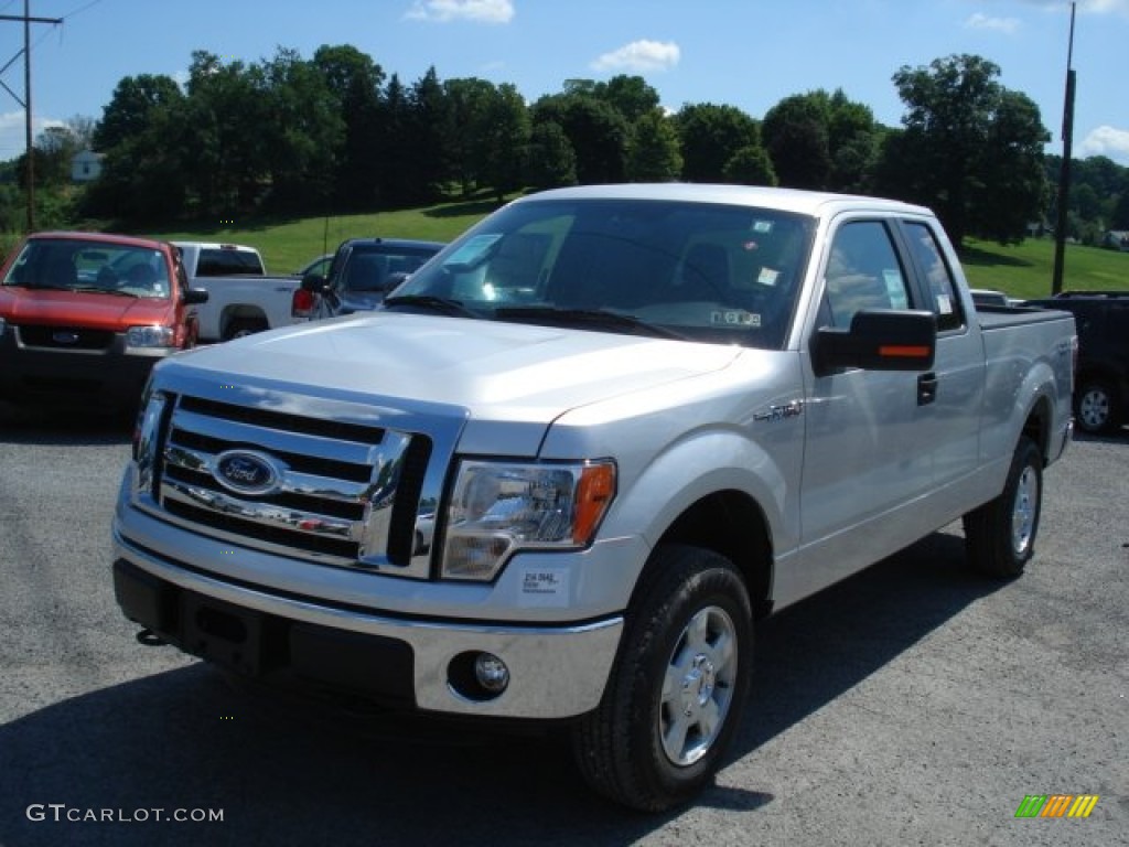 2012 F150 XLT SuperCab 4x4 - Ingot Silver Metallic / Steel Gray photo #4