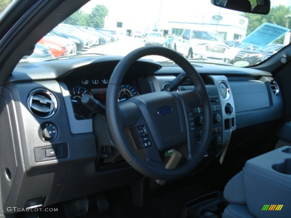 2012 F150 XLT SuperCab 4x4 - Ingot Silver Metallic / Steel Gray photo #10