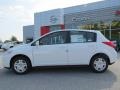 2012 Fresh Powder White Nissan Versa 1.8 S Hatchback  photo #2