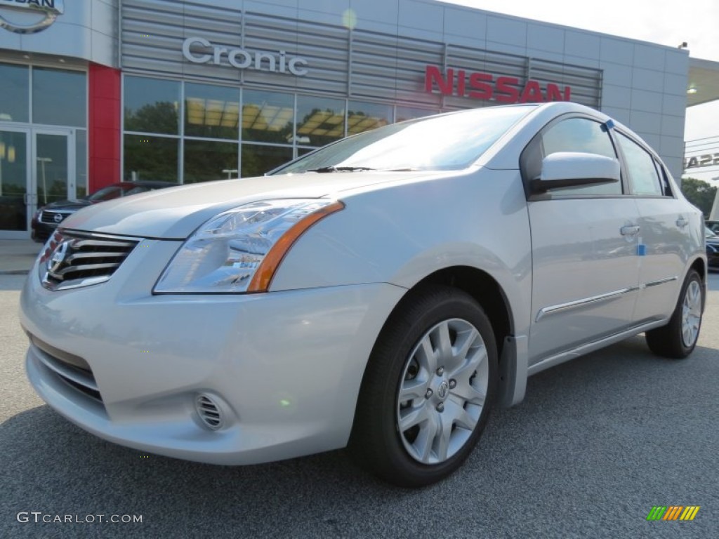 2012 Sentra 2.0 S - Brilliant Silver Metallic / Charcoal photo #1