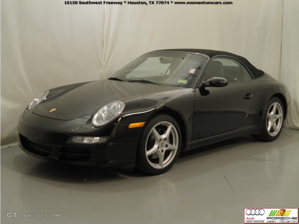 2008 911 Carrera Cabriolet - Black / Black photo #4