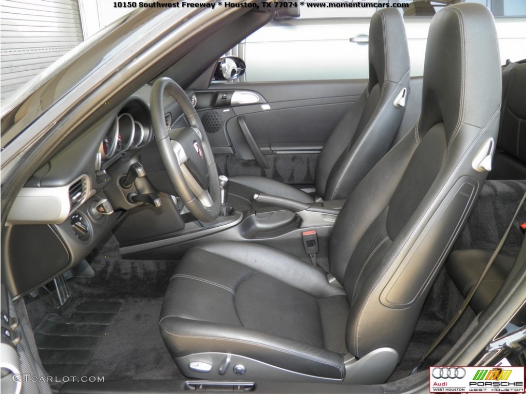 2008 911 Carrera Cabriolet - Black / Black photo #7