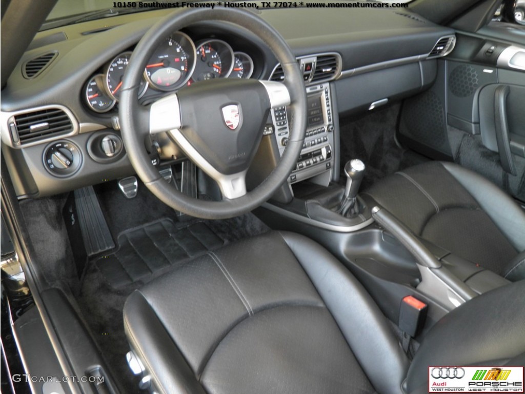 2008 911 Carrera Cabriolet - Black / Black photo #8