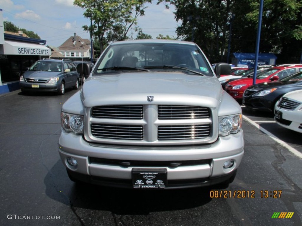 2004 Ram 1500 SLT Quad Cab 4x4 - Bright Silver Metallic / Dark Slate Gray photo #2