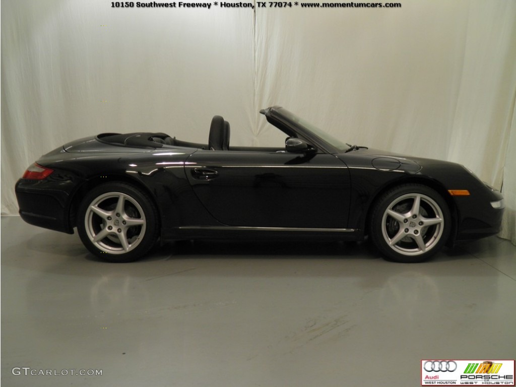 2008 911 Carrera Cabriolet - Black / Black photo #25