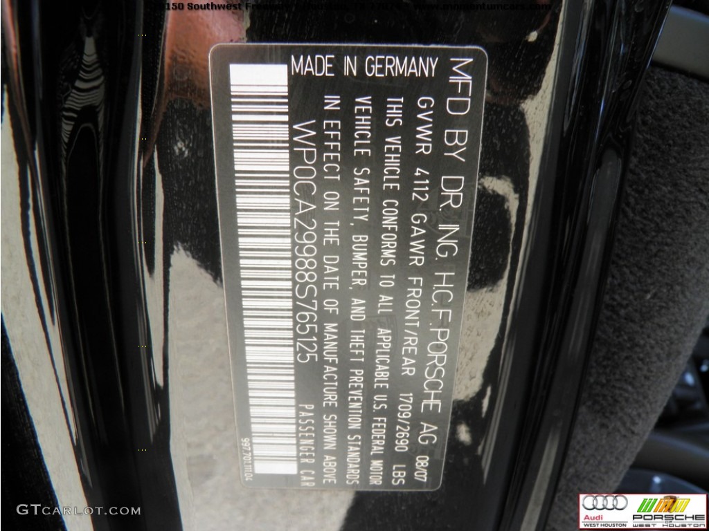2008 911 Carrera Cabriolet - Black / Black photo #34