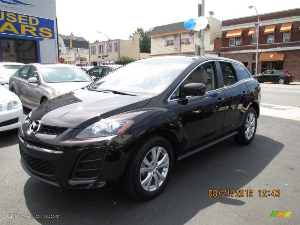 2011 CX-7 s Touring AWD - Black Cherry Mica / Sand photo #2