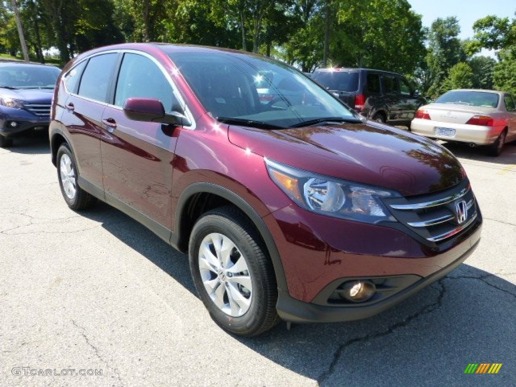 2012 CR-V EX 4WD - Basque Red Pearl II / Gray photo #6