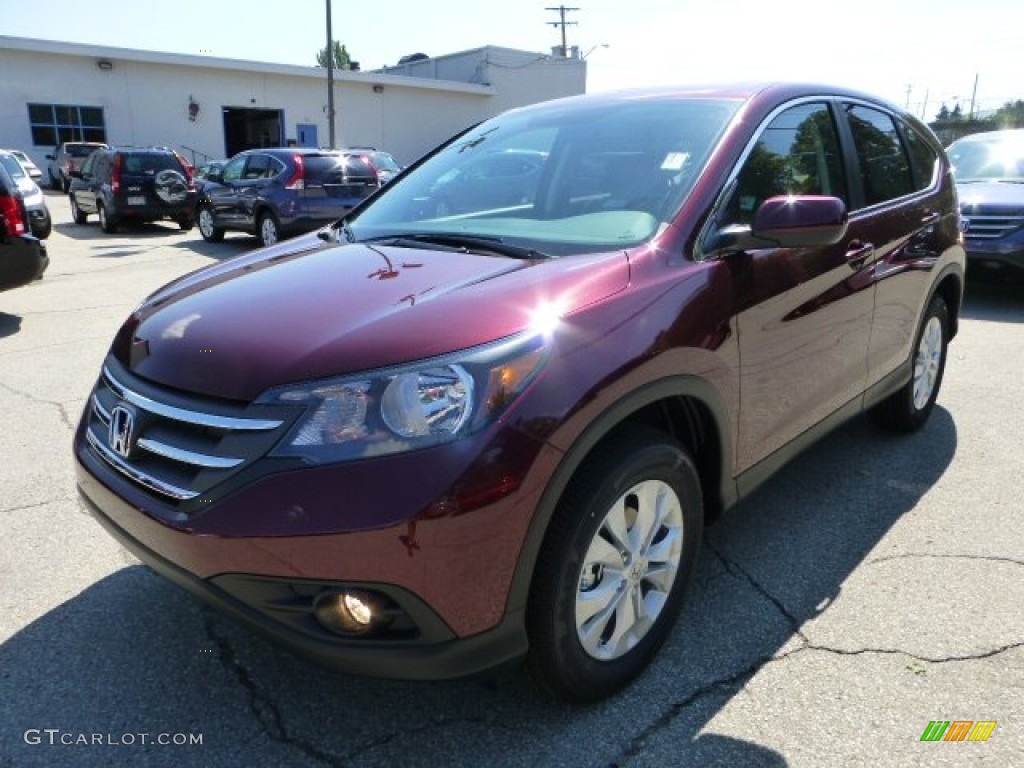 2012 CR-V EX 4WD - Basque Red Pearl II / Gray photo #8