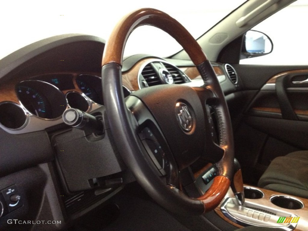 2011 Buick Enclave CX AWD Ebony/Ebony Steering Wheel Photo #69696990