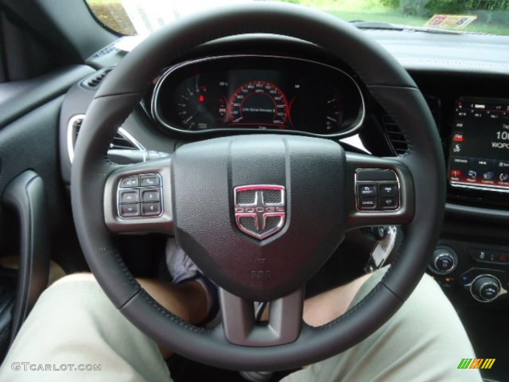 2013 Dodge Dart Limited Black/Light Frost Steering Wheel Photo #69699261