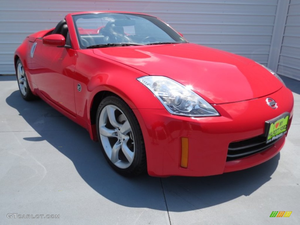 2008 350Z Touring Roadster - Nogaro Red / Charcoal photo #1