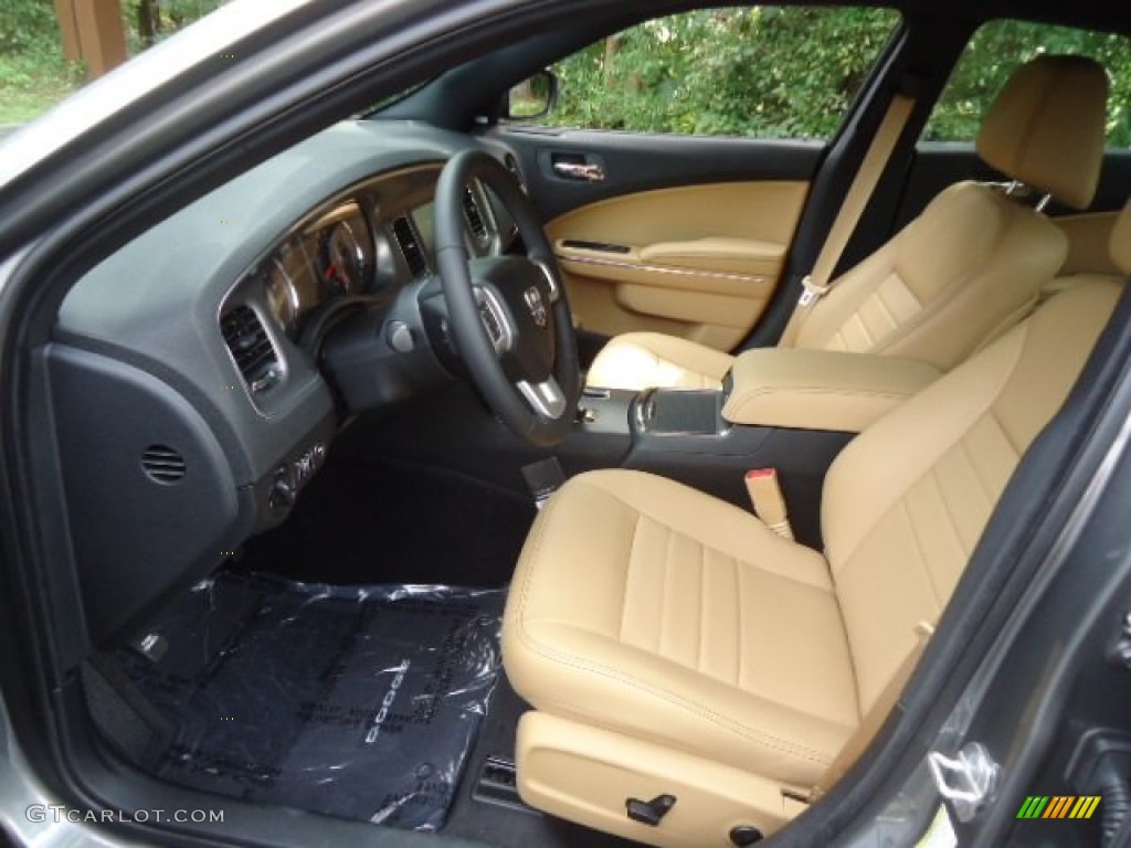 Tan/Black Interior 2012 Dodge Charger SXT Plus Photo #69700728