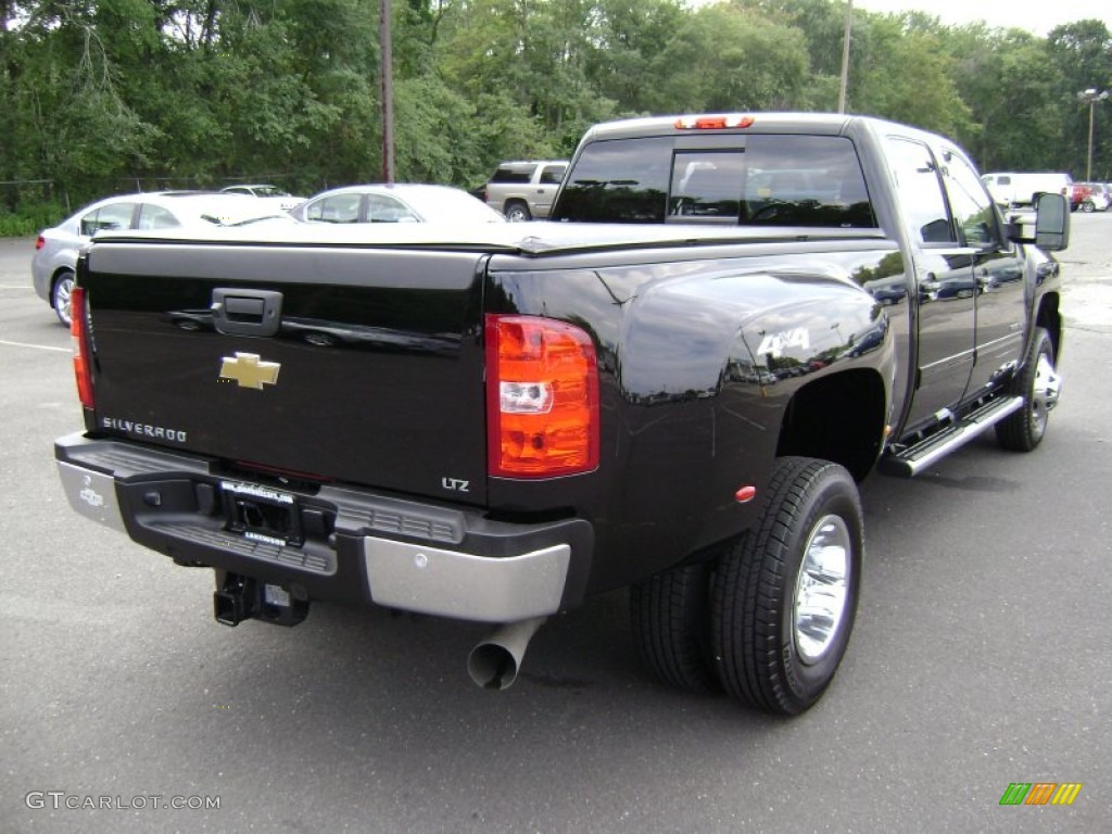 Black 2011 Chevrolet Silverado 3500HD LTZ Crew Cab 4x4 Dually Exterior Photo #69701979