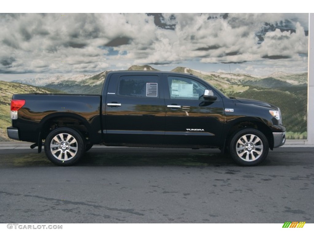 2012 Tundra Platinum CrewMax 4x4 - Black / Red Rock photo #2