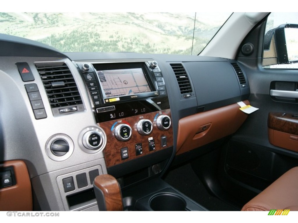 2012 Tundra Platinum CrewMax 4x4 - Black / Red Rock photo #7