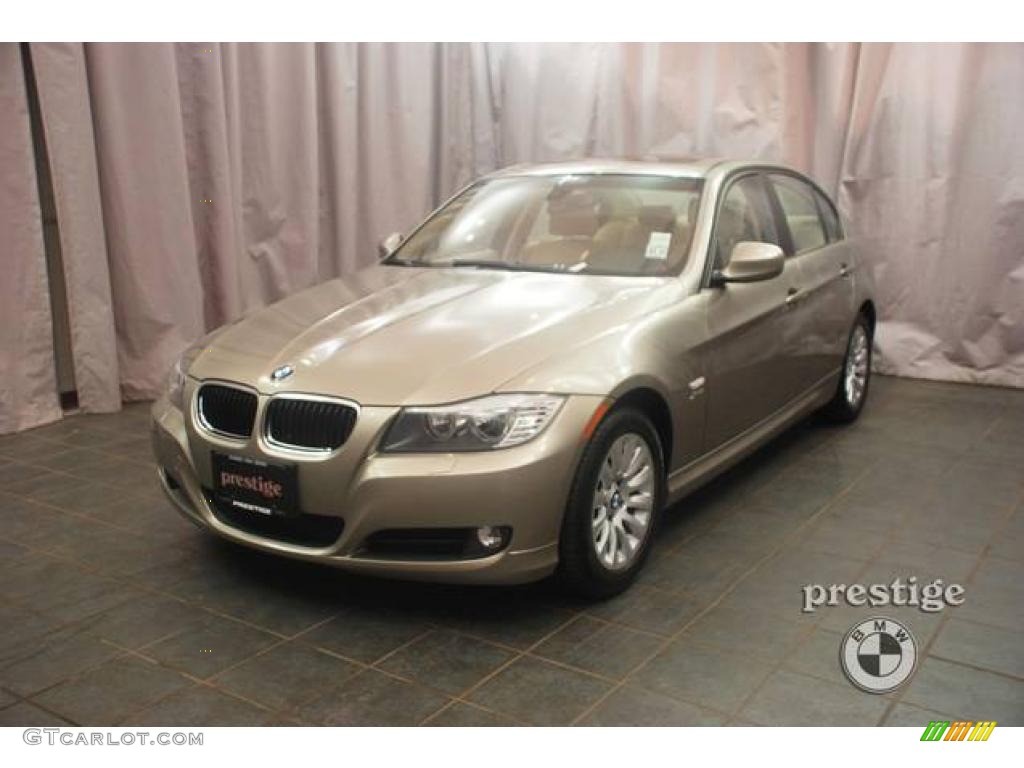 2009 3 Series 328xi Sedan - Platinum Bronze Metallic / Beige photo #1