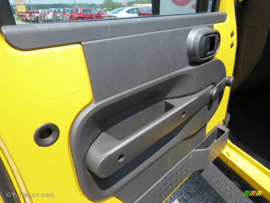 2009 Jeep Wrangler X 4x4 Dark Slate Gray/Medium Slate Gray Door Panel Photo #69705966