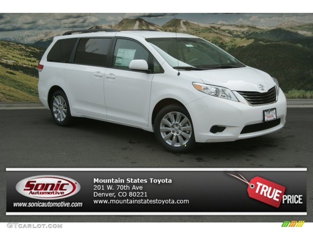 Super White Toyota Sienna