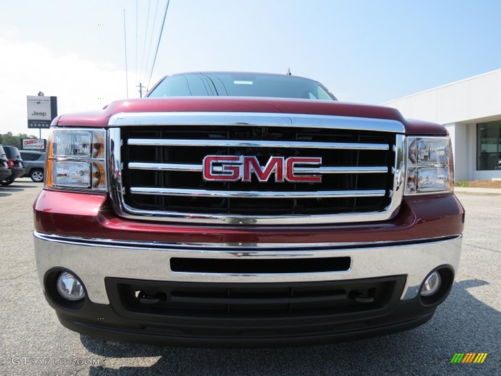 2013 Sierra 1500 SLT Crew Cab - Sonoma Red Metallic / Cocoa/Light Cashmere photo #2