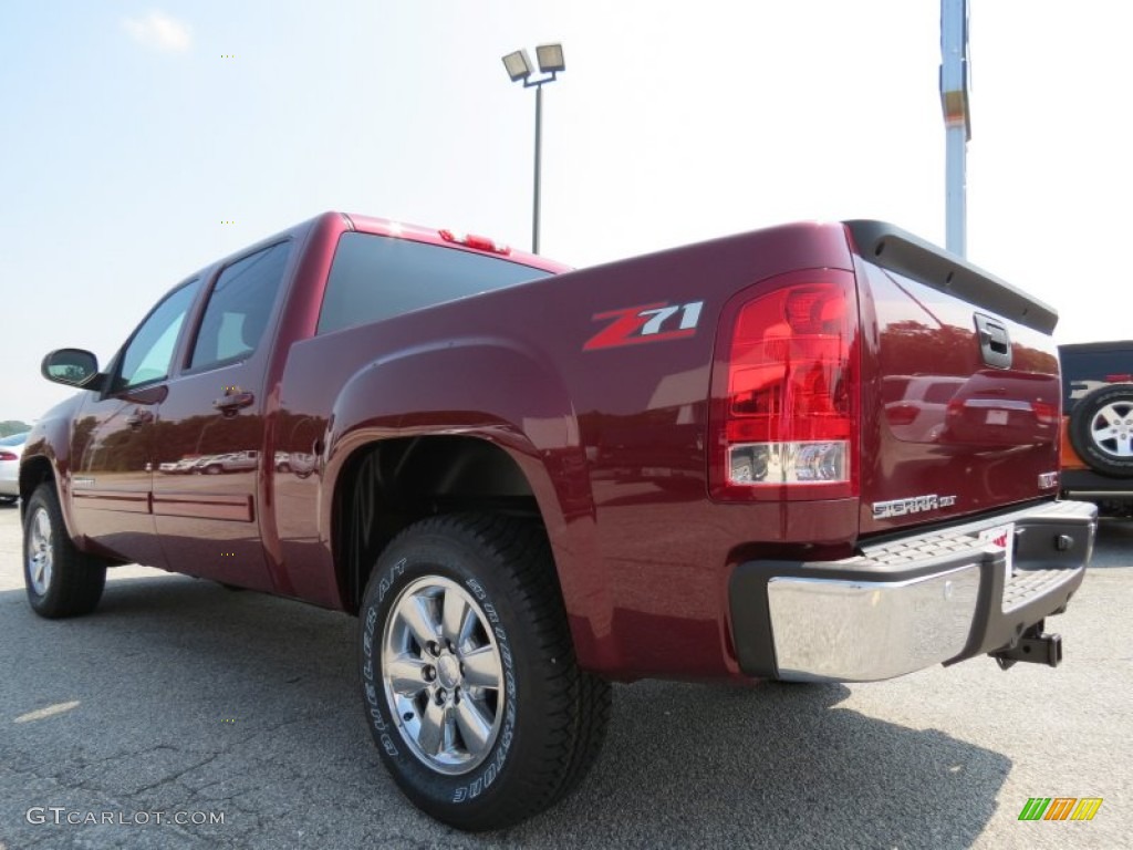 2013 Sierra 1500 SLT Crew Cab - Sonoma Red Metallic / Cocoa/Light Cashmere photo #4