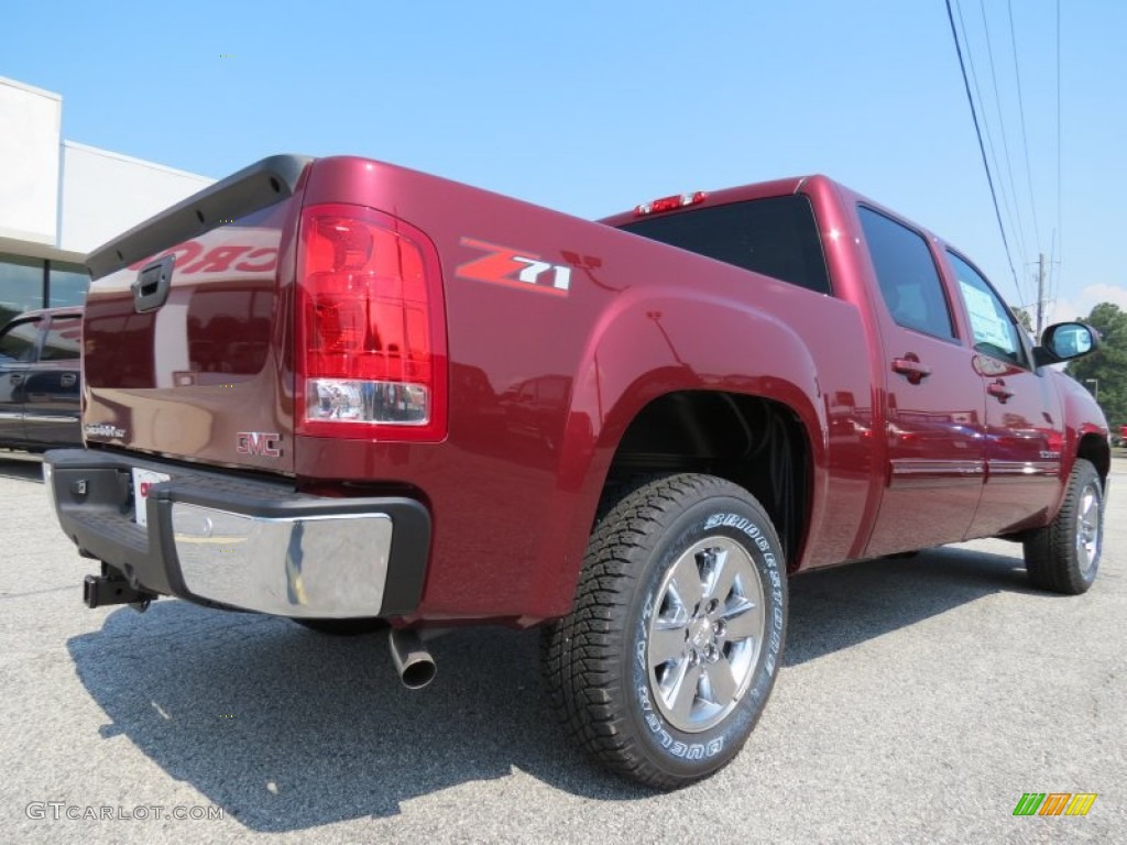 2013 Sierra 1500 SLT Crew Cab - Sonoma Red Metallic / Cocoa/Light Cashmere photo #6