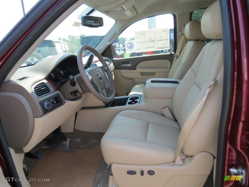 Cocoa/Light Cashmere Interior 2013 GMC Sierra 1500 SLT Crew Cab Photo #69707433