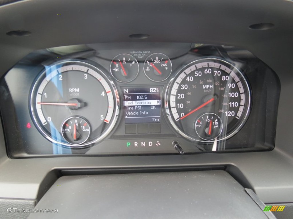 2012 Dodge Ram 2500 HD Laramie Mega Cab 4x4 Gauges Photo #69708396