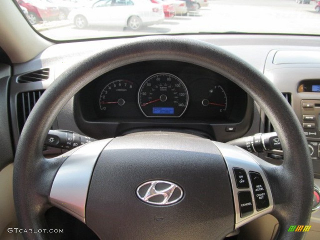 2010 Hyundai Elantra GLS Beige Steering Wheel Photo #69708738
