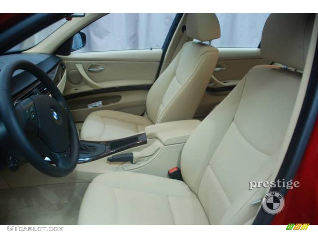 2009 3 Series 328xi Sedan - Crimson Red / Beige photo #11