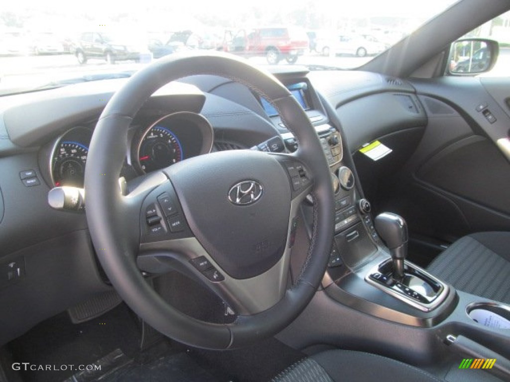 2013 Hyundai Genesis Coupe 2.0T Black Cloth Steering Wheel Photo #69710364