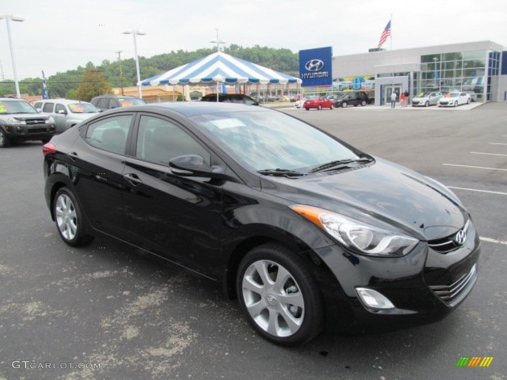 2013 Elantra Limited - Black / Black photo #1