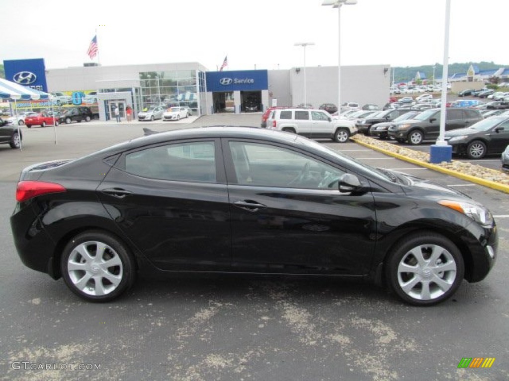 2013 Elantra Limited - Black / Black photo #2