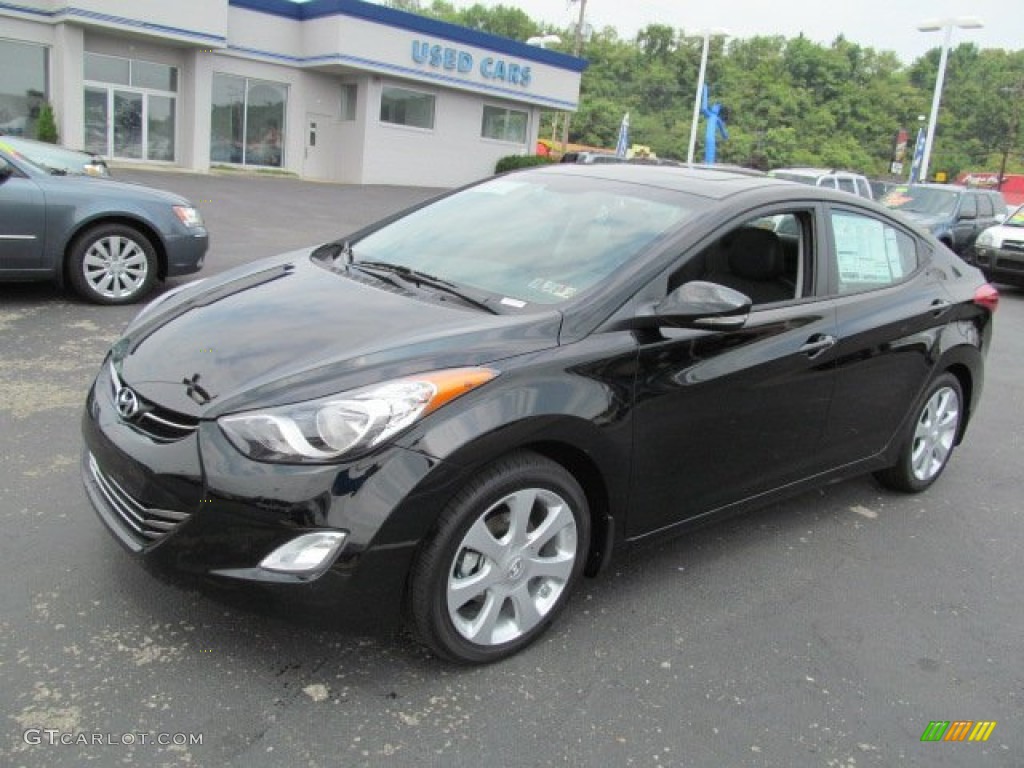 2013 Elantra Limited - Black / Black photo #4