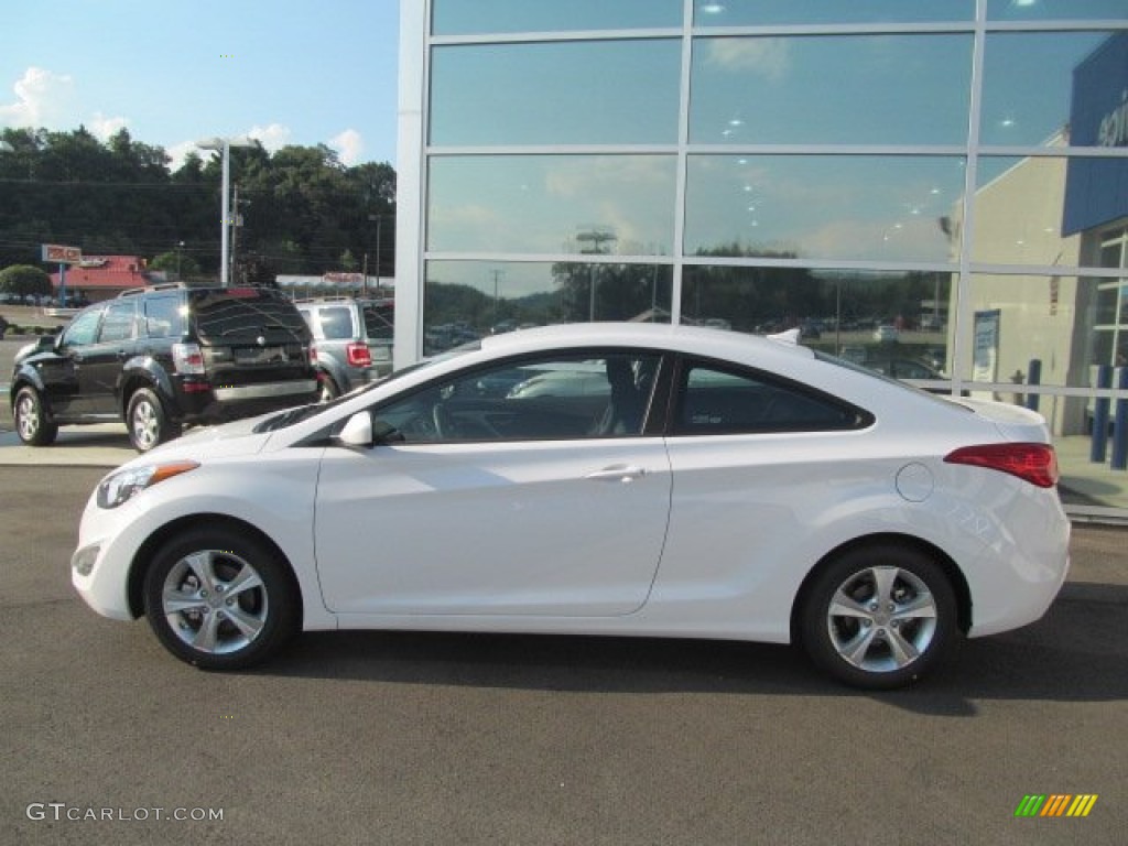 2013 Elantra Coupe GS - Monaco White / Black photo #2