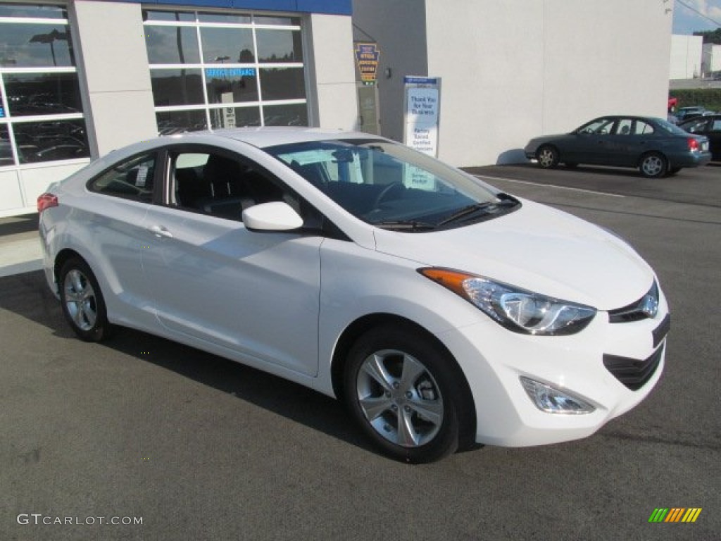 2013 Elantra Coupe GS - Monaco White / Black photo #3