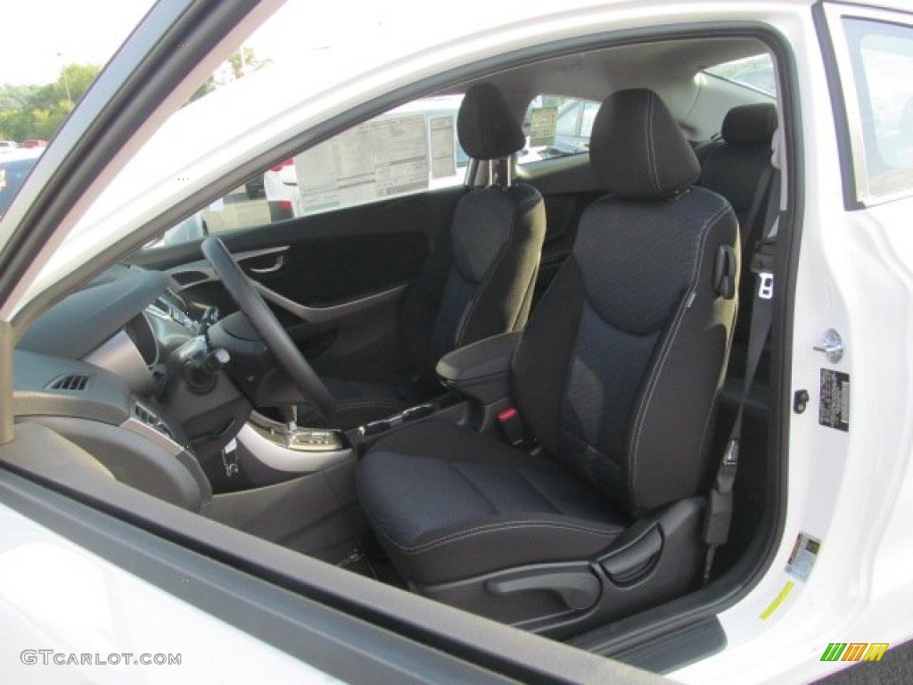 2013 Elantra Coupe GS - Monaco White / Black photo #5