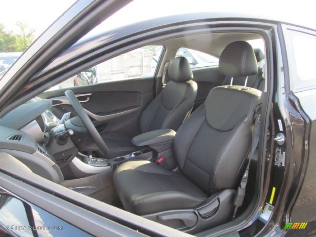 Black Interior 2013 Hyundai Elantra Coupe SE Photo #69711363