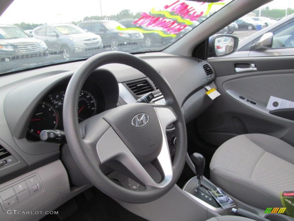 Gray Interior 2013 Hyundai Accent GLS 4 Door Photo #69712173