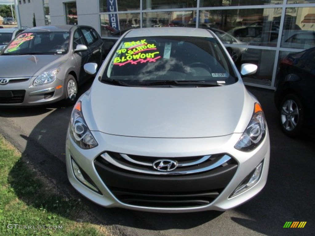 2013 Elantra GT - Shimmering Air Silver / Black photo #2