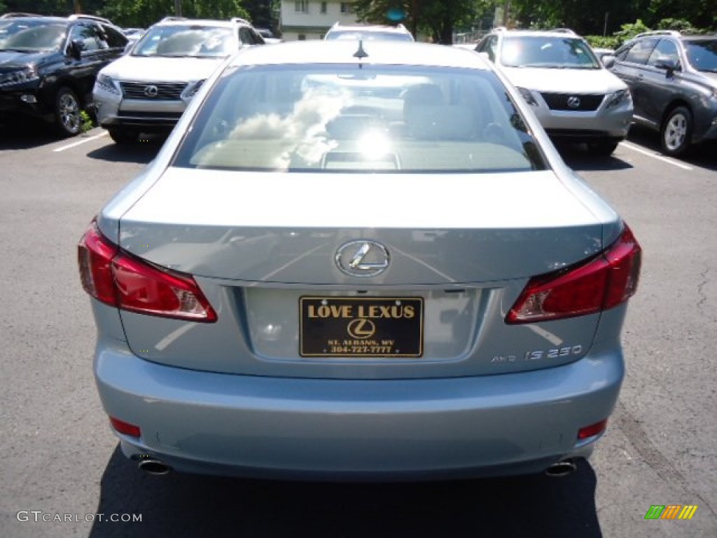 2012 IS 250 AWD - Cerulean Blue / Ecru photo #3