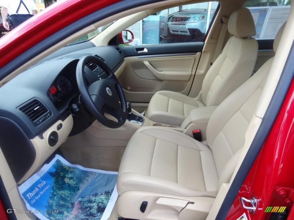 Pure Beige Interior 2009 Volkswagen Jetta SE SportWagen Photo #69714240