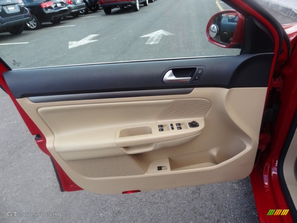 2009 Volkswagen Jetta SE SportWagen Pure Beige Door Panel Photo #69714258