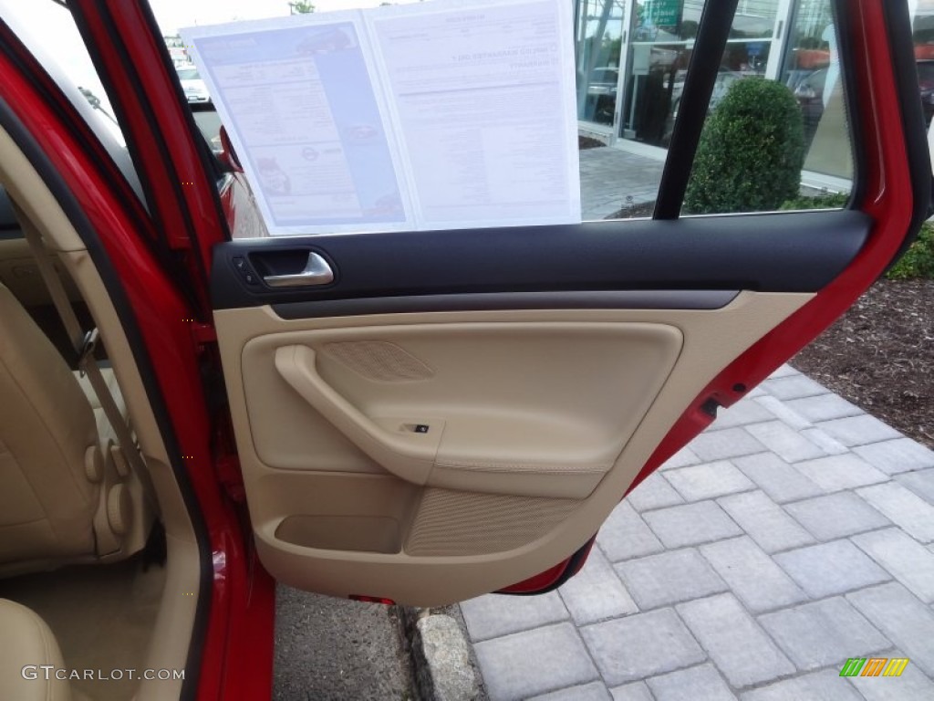 2009 Volkswagen Jetta SE SportWagen Pure Beige Door Panel Photo #69714354