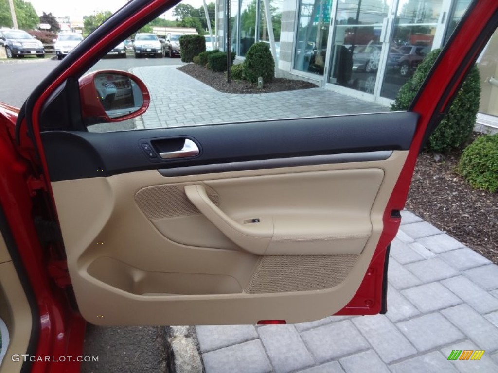 2009 Volkswagen Jetta SE SportWagen Pure Beige Door Panel Photo #69714381