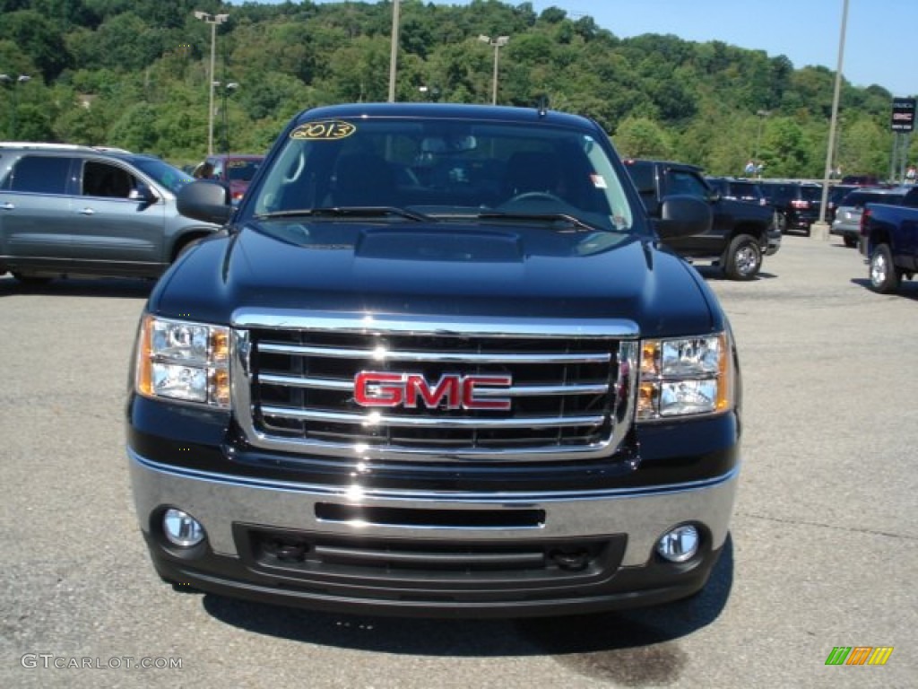 2013 Sierra 1500 SLE Extended Cab 4x4 - Onyx Black / Ebony photo #3