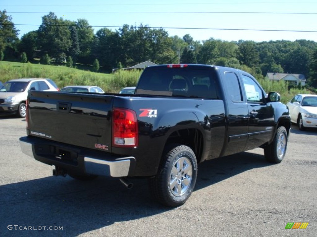2013 Sierra 1500 SLE Extended Cab 4x4 - Onyx Black / Ebony photo #6