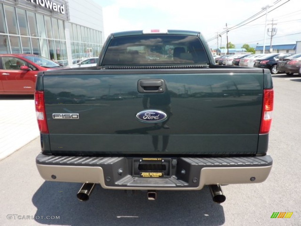 2006 F150 Lariat SuperCrew 4x4 - Aspen Green Metallic / Tan photo #10